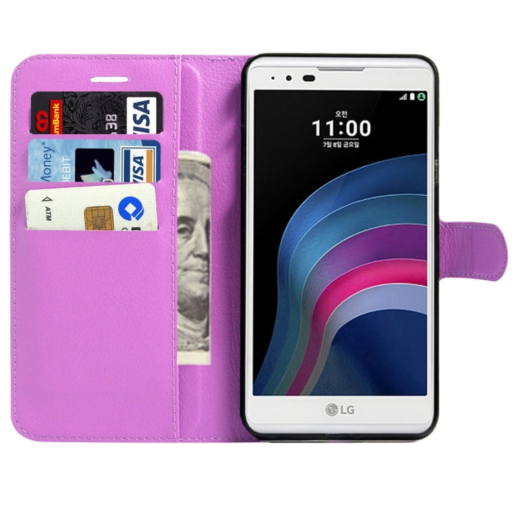 For LG X Max & X5 Litchi Texture Horizontal Flip Leather Case with Magnetic Buckle & Holder & Card Slots & Wallet