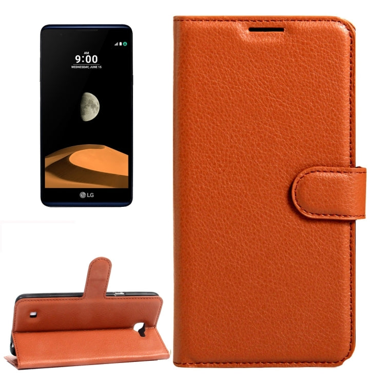 For LG X Max & X5 Litchi Texture Horizontal Flip Leather Case with Magnetic Buckle & Holder & Card Slots & Wallet