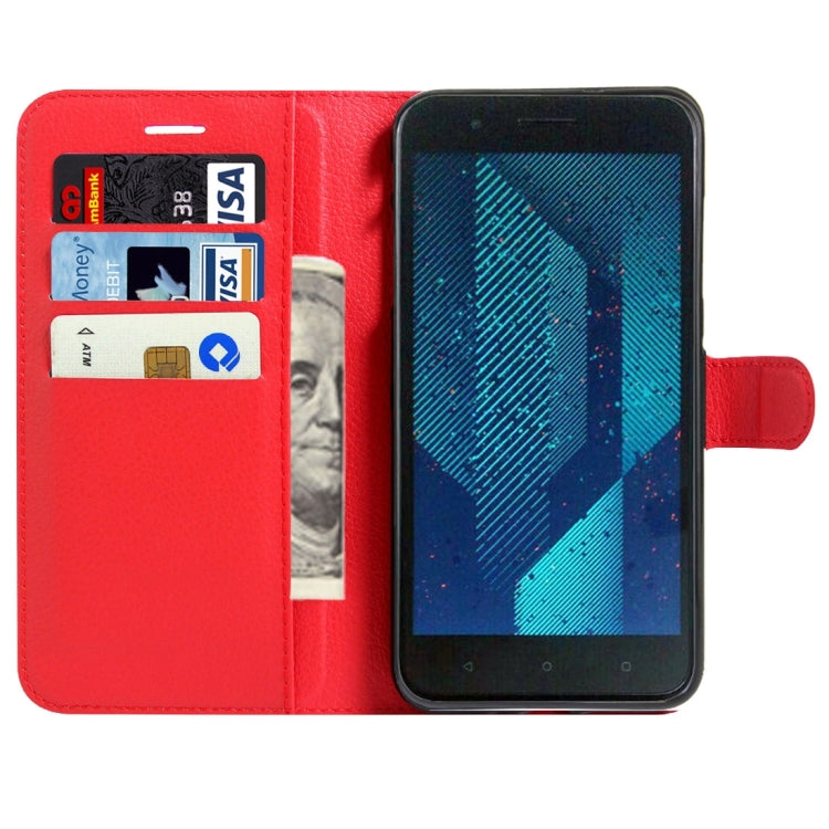 For HTC One X10 Litchi Texture Horizontal Flip Leather Case with Magnetic Buckle & Holder & Card Slots & Wallet