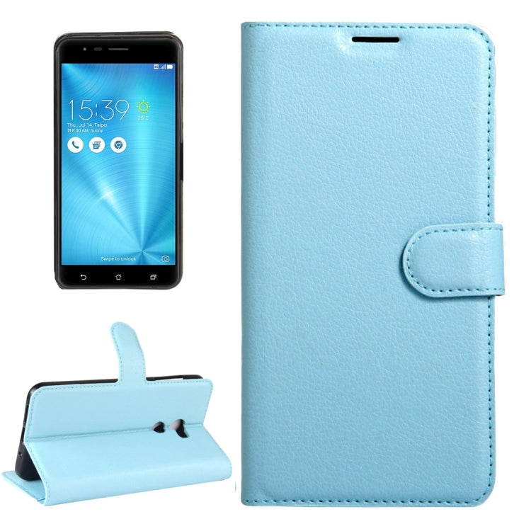 For ASUS ZenFone 3 Zoom / ZE553KL Litchi Texture Horizontal Flip Leather Case with Magnetic Buckle & Holder & Card Slots & Wallet