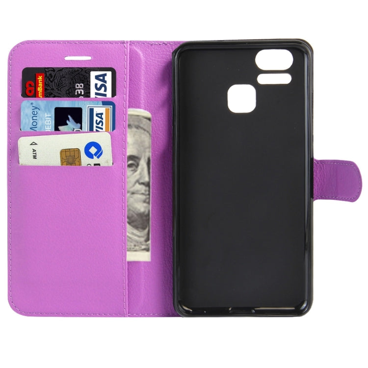 For ASUS ZenFone 3 Zoom / ZE553KL Litchi Texture Horizontal Flip Leather Case with Magnetic Buckle & Holder & Card Slots & Wallet