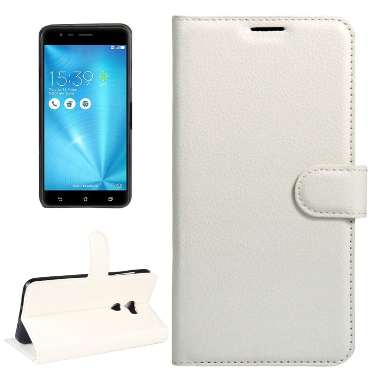 For ASUS ZenFone 3 Zoom / ZE553KL Litchi Texture Horizontal Flip Leather Case with Magnetic Buckle & Holder & Card Slots & Wallet
