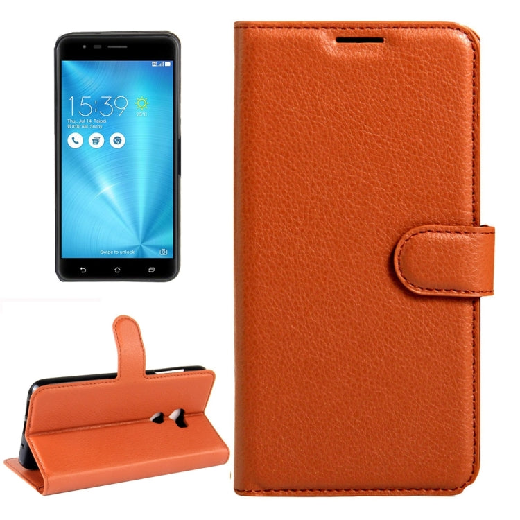 For ASUS ZenFone 3 Zoom / ZE553KL Litchi Texture Horizontal Flip Leather Case with Magnetic Buckle & Holder & Card Slots & Wallet