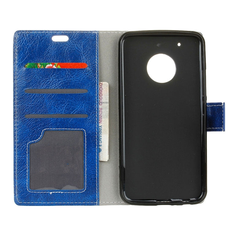 For Motorola Moto E4 (US Version ) Retro Crazy Horse Texture Horizontal Flip Leather Case with Holder & Card Slots & Wallet & Photo Frame