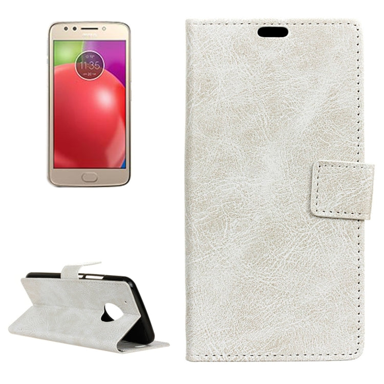 For Motorola Moto E4 (US Version ) Retro Crazy Horse Texture Horizontal Flip Leather Case with Holder & Card Slots & Wallet & Photo Frame