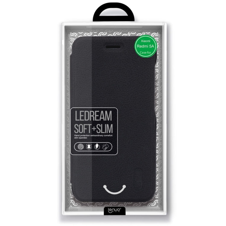 Lenuo for Xiaomi Redmi 5A PU+PC Litchi Texture Horizontal Flip Leather Case Cover with Card Slot