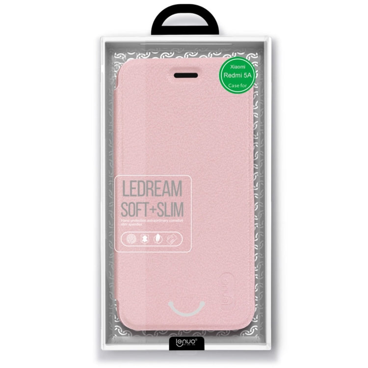 Lenuo for Xiaomi Redmi 5A PU+PC Litchi Texture Horizontal Flip Leather Case Cover with Card Slot