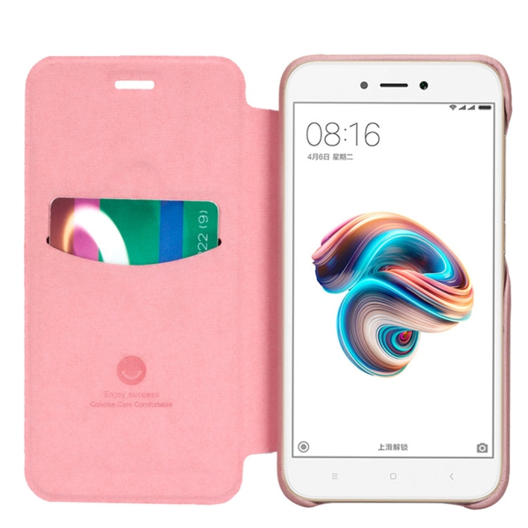 Lenuo for Xiaomi Redmi 5A PU+PC Litchi Texture Horizontal Flip Leather Case Cover with Card Slot