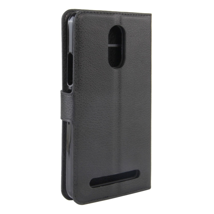 For ZTE Blade A602 Litchi Texture Horizontal Flip Leather Case with Holder & Card Slots & Wallet