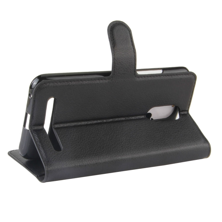 For ZTE Blade A602 Litchi Texture Horizontal Flip Leather Case with Holder & Card Slots & Wallet