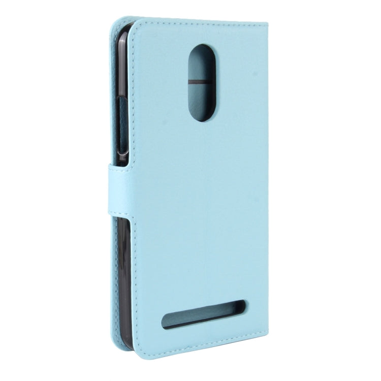 For ZTE Blade A602 Litchi Texture Horizontal Flip Leather Case with Holder & Card Slots & Wallet