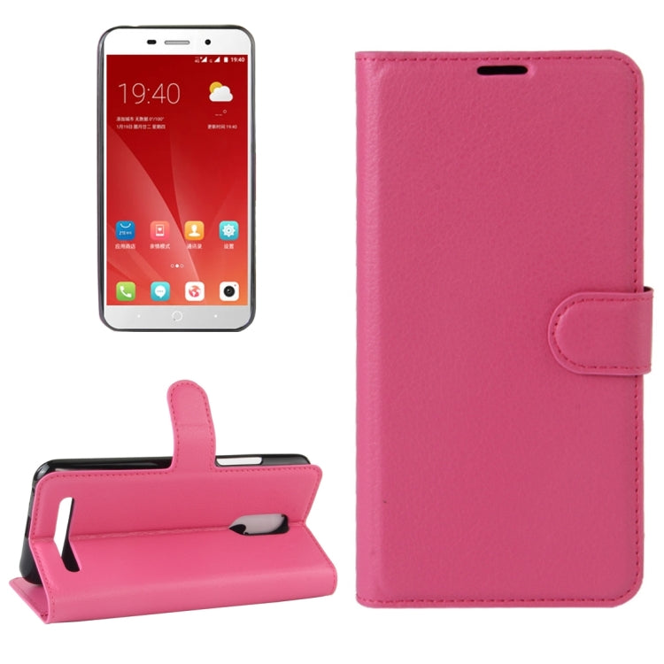 For ZTE Blade A602 Litchi Texture Horizontal Flip Leather Case with Holder & Card Slots & Wallet