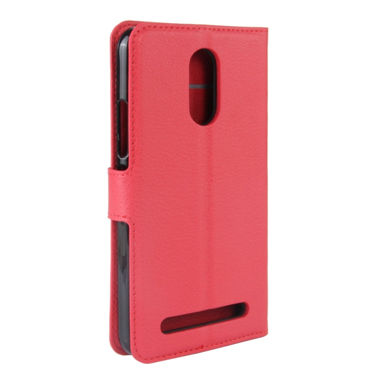 For ZTE Blade A602 Litchi Texture Horizontal Flip Leather Case with Holder & Card Slots & Wallet