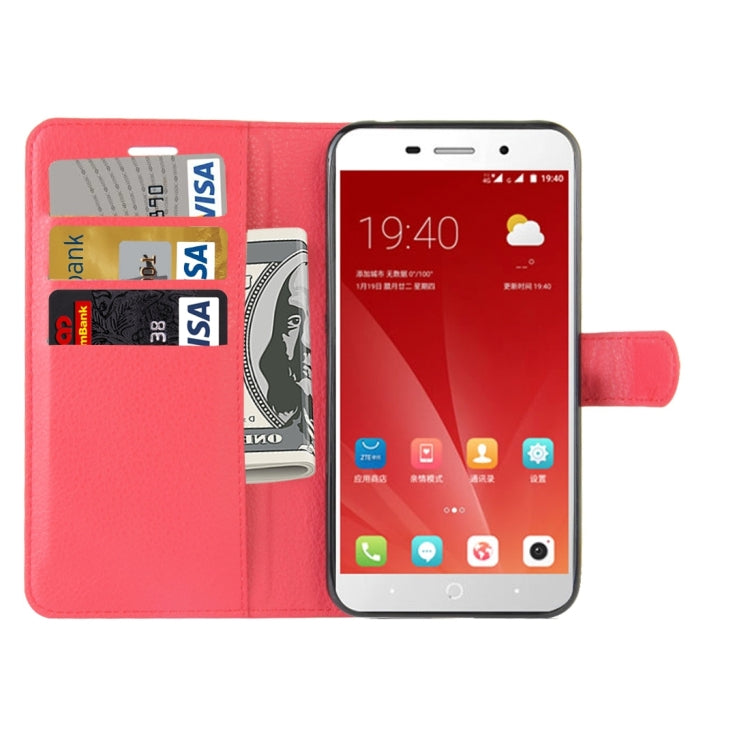 For ZTE Blade A602 Litchi Texture Horizontal Flip Leather Case with Holder & Card Slots & Wallet