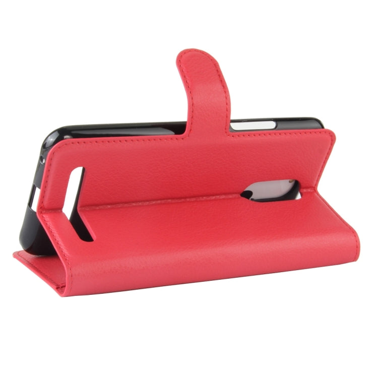 For ZTE Blade A602 Litchi Texture Horizontal Flip Leather Case with Holder & Card Slots & Wallet