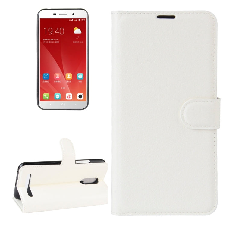 For ZTE Blade A602 Litchi Texture Horizontal Flip Leather Case with Holder & Card Slots & Wallet