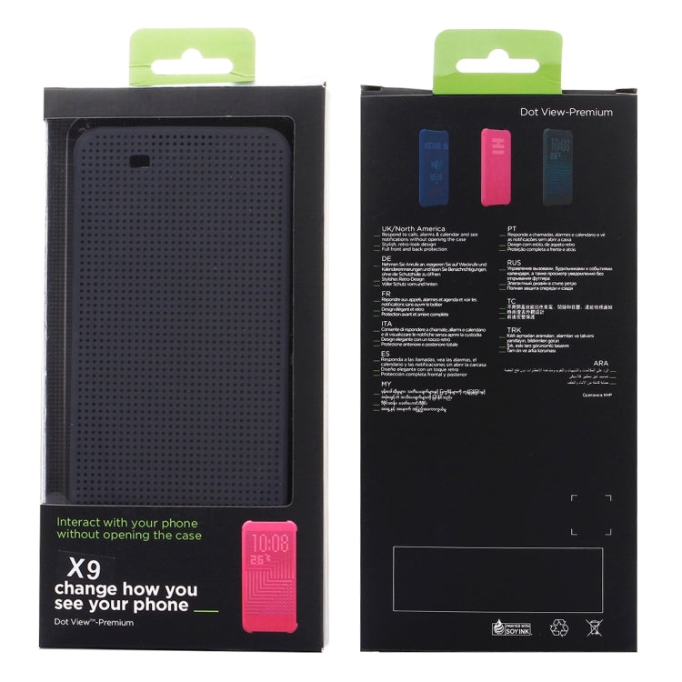 For HTC One X9 Smart Horizontal Flip Dot View Case with Sleep and Wake-up Function
