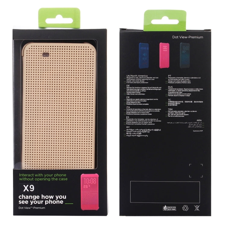 For HTC One X9 Smart Horizontal Flip Dot View Case with Sleep and Wake-up Function