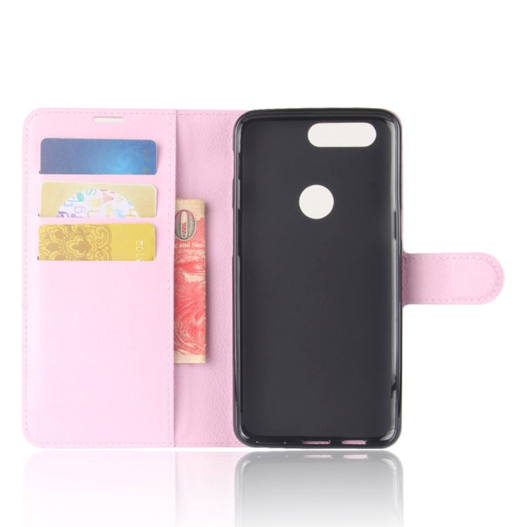 For OnePlus 5T Litchi Texture Horizontal Flip PU Leather Case with Holder & Card Slots & Wallet