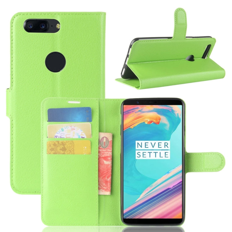 For OnePlus 5T Litchi Texture Horizontal Flip PU Leather Case with Holder & Card Slots & Wallet