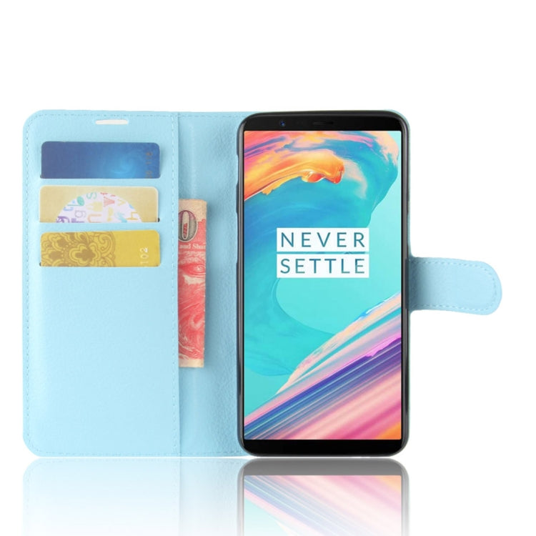 For OnePlus 5T Litchi Texture Horizontal Flip PU Leather Case with Holder & Card Slots & Wallet