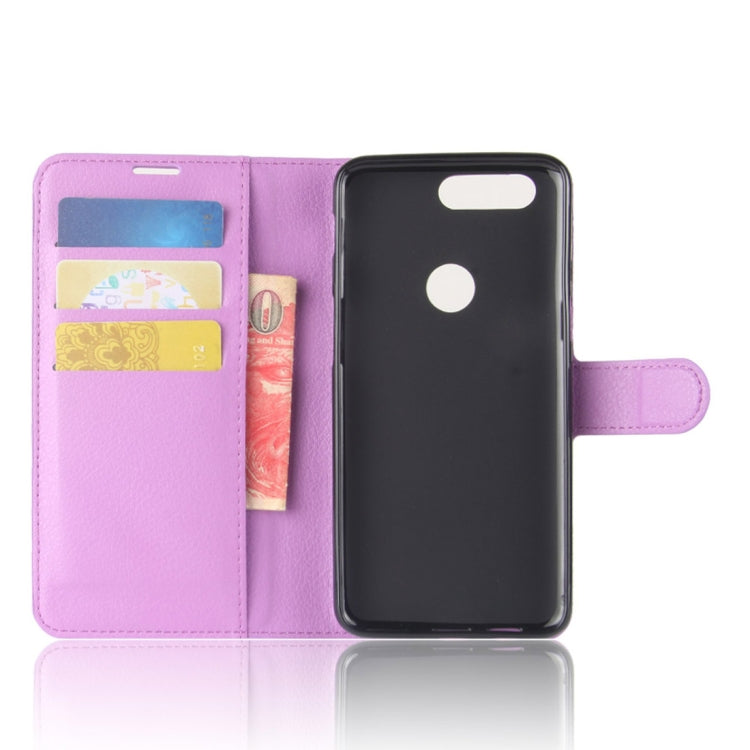 For OnePlus 5T Litchi Texture Horizontal Flip PU Leather Case with Holder & Card Slots & Wallet