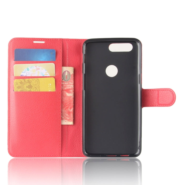 For OnePlus 5T Litchi Texture Horizontal Flip PU Leather Case with Holder & Card Slots & Wallet