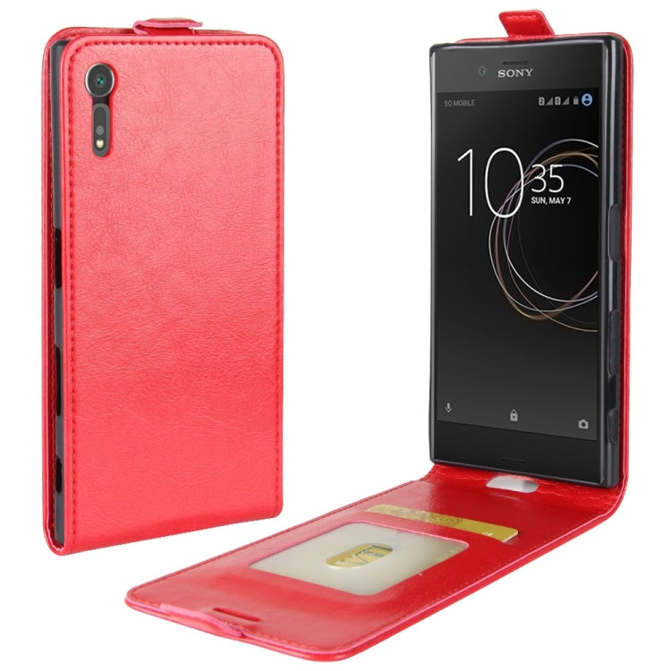 For Sony Xperia XZs / XZ Crazy Horse Texture Vertical Flip Leather Case with Card Slot & Photo Frame