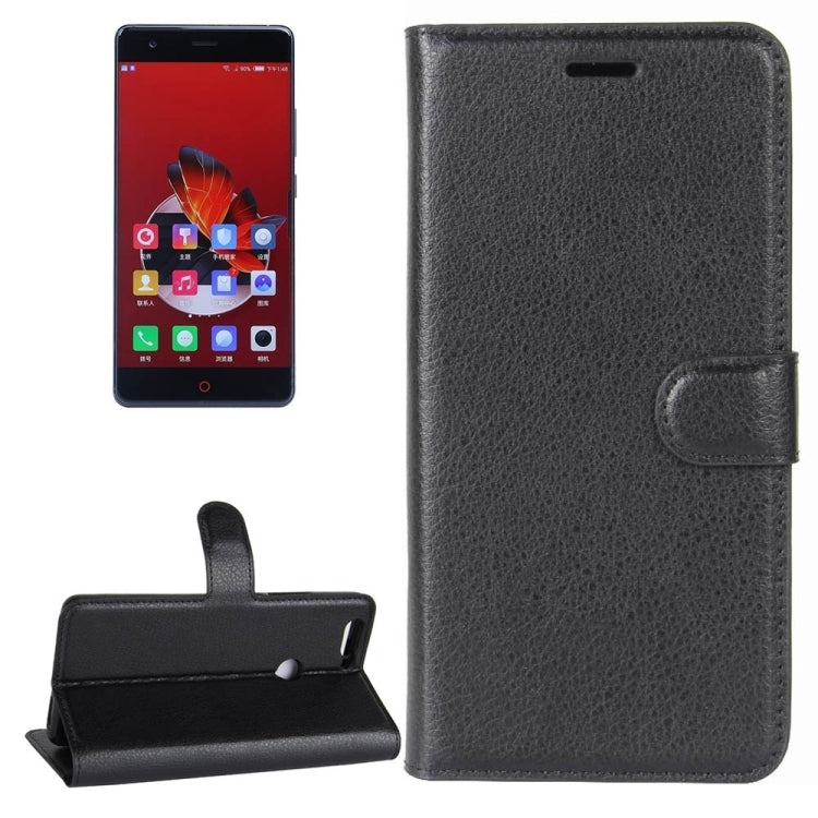 For ZTE Nubia Z17 Litchi Texture Horizontal Flip Leather Case with Holder & Card Slots & Wallet