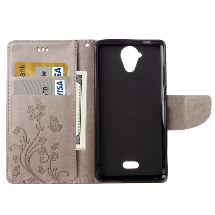 Pressed Flowers Horizontal Flip Leather Case for Wiko U Feel Lite, with Magnetic Buckle & Holder & Card Slots & Wallet