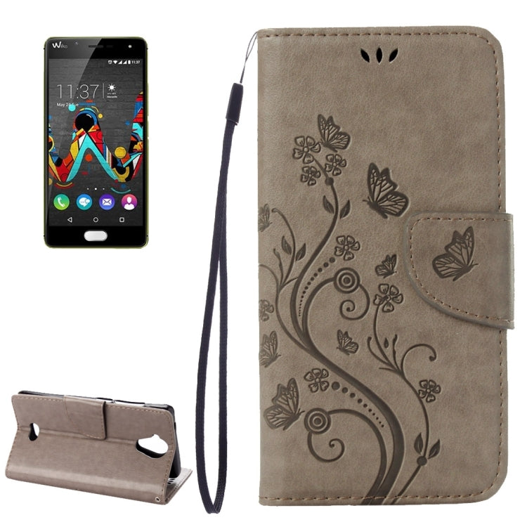 Pressed Flowers Horizontal Flip Leather Case for Wiko U Feel Lite, with Magnetic Buckle & Holder & Card Slots & Wallet