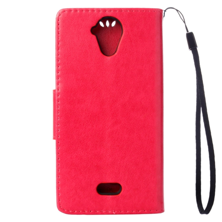 Pressed Flowers Horizontal Flip Leather Case for Wiko U Feel Lite, with Magnetic Buckle & Holder & Card Slots & Wallet