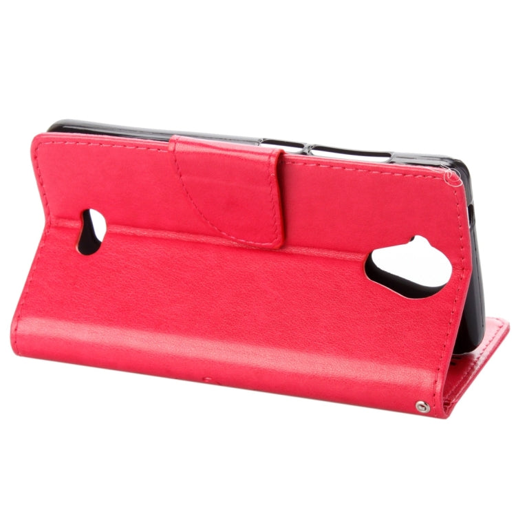 Pressed Flowers Horizontal Flip Leather Case for Wiko U Feel Lite, with Magnetic Buckle & Holder & Card Slots & Wallet