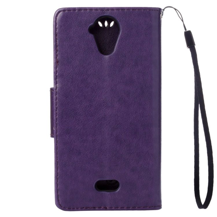 Pressed Flowers Horizontal Flip Leather Case for Wiko U Feel Lite, with Magnetic Buckle & Holder & Card Slots & Wallet