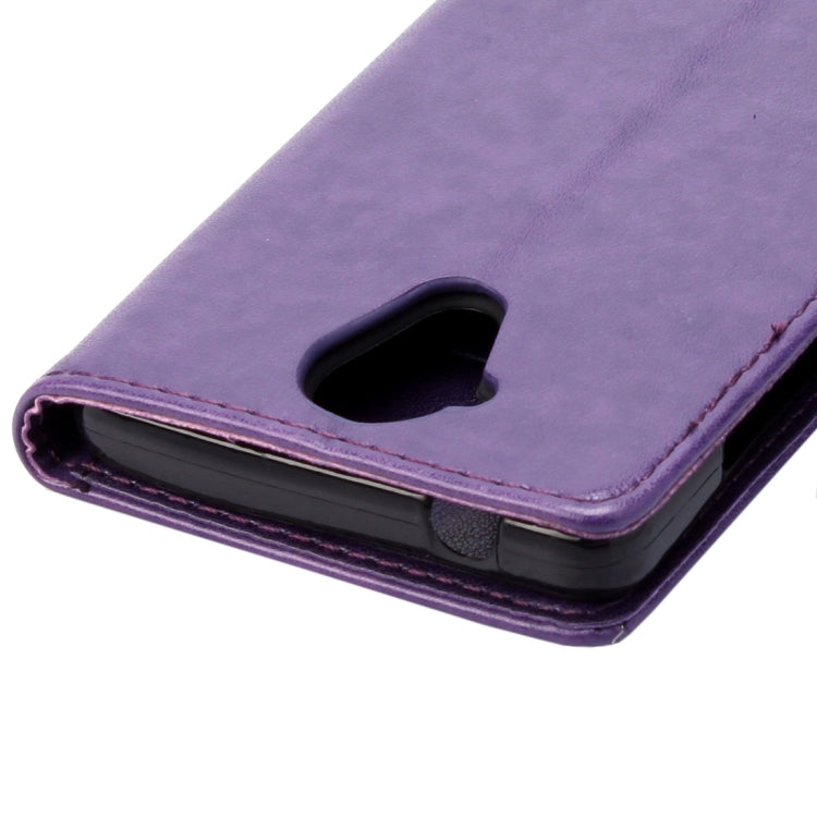 Pressed Flowers Horizontal Flip Leather Case for Wiko U Feel Lite, with Magnetic Buckle & Holder & Card Slots & Wallet