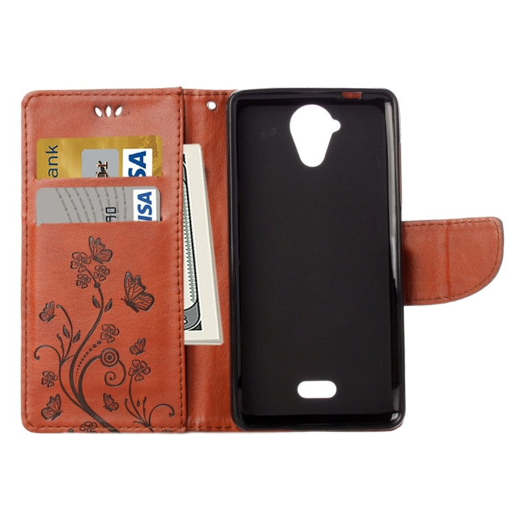 Pressed Flowers Horizontal Flip Leather Case for Wiko U Feel Lite, with Magnetic Buckle & Holder & Card Slots & Wallet