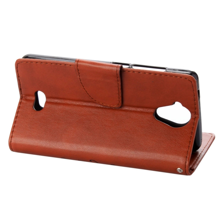 Pressed Flowers Horizontal Flip Leather Case for Wiko U Feel Lite, with Magnetic Buckle & Holder & Card Slots & Wallet