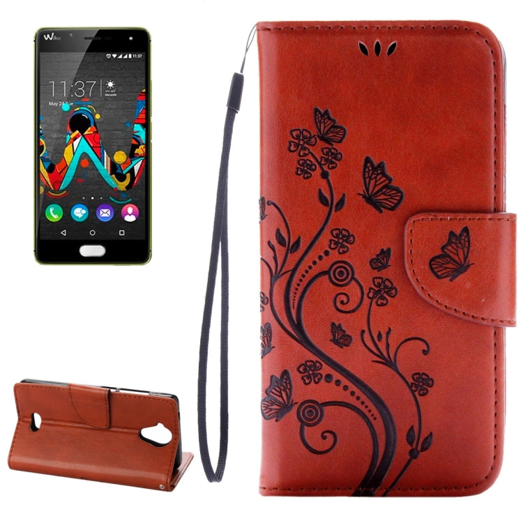 Pressed Flowers Horizontal Flip Leather Case for Wiko U Feel Lite, with Magnetic Buckle & Holder & Card Slots & Wallet