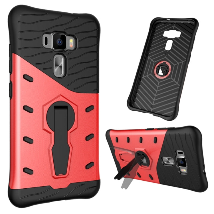For ASUS ZenFone 3 / ZE552KL Shock-Resistant 360 Degree Spin Tough Armor TPU+PC Combination Case with Holder