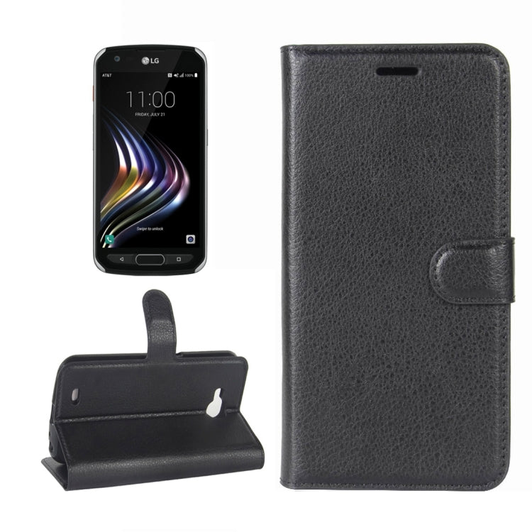 For LG X Venture Litchi Texture Horizontal Flip Leather Case with Holder & Card Slots & Wallet