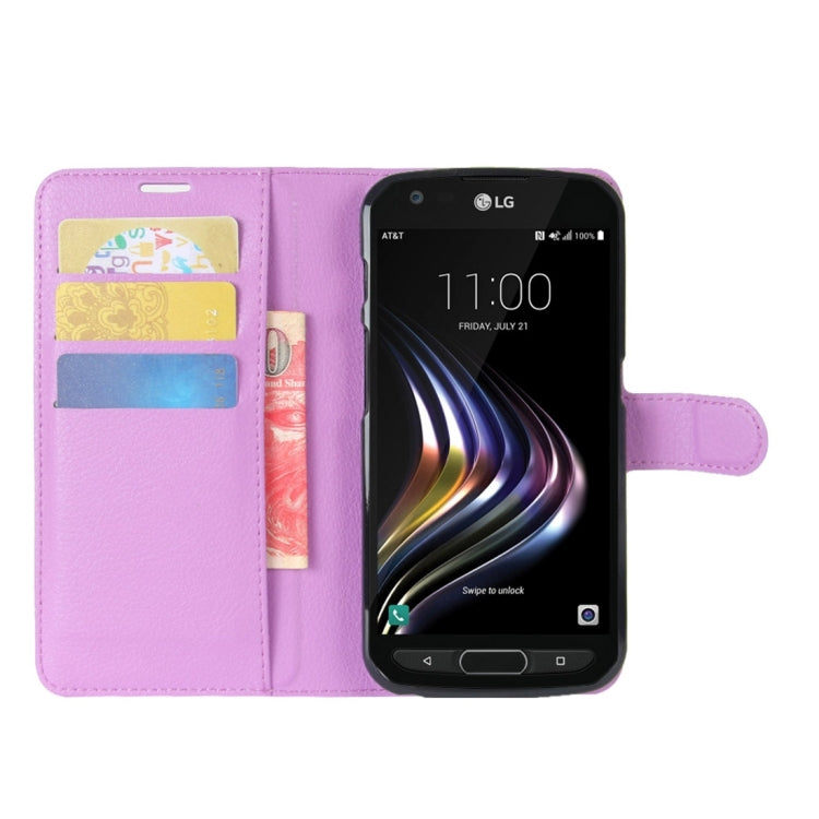 For LG X Venture Litchi Texture Horizontal Flip Leather Case with Holder & Card Slots & Wallet