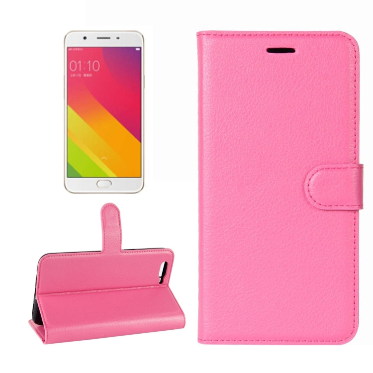 For OPPO R11 Plus Litchi Texture Horizontal Flip Leather Case with Holder & Card Slots & Wallet