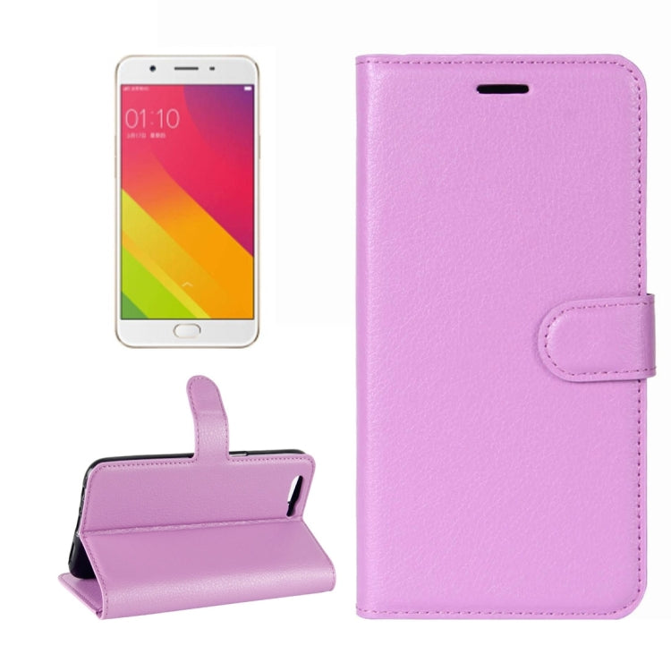 For OPPO R11 Plus Litchi Texture Horizontal Flip Leather Case with Holder & Card Slots & Wallet