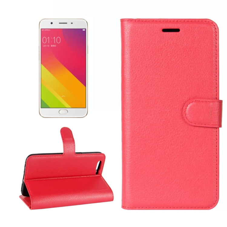 For OPPO R11 Plus Litchi Texture Horizontal Flip Leather Case with Holder & Card Slots & Wallet