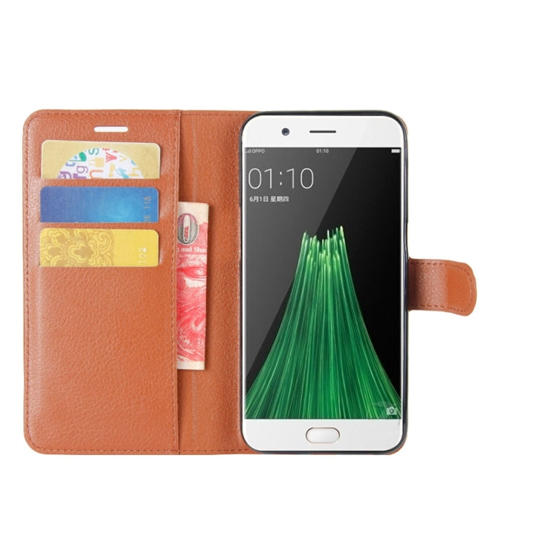 For OPPO R11 Litchi Texture Horizontal Flip Leather Case with Holder & Card Slots & Wallet