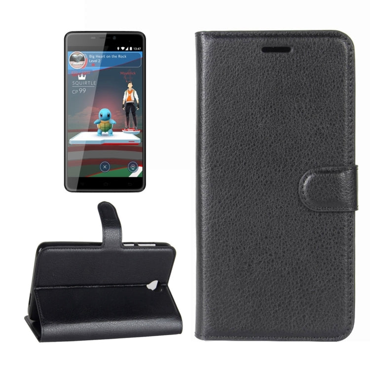 For Cubot Max Litchi Texture Horizontal Flip Leather Case with Holder & Card Slots & Wallet