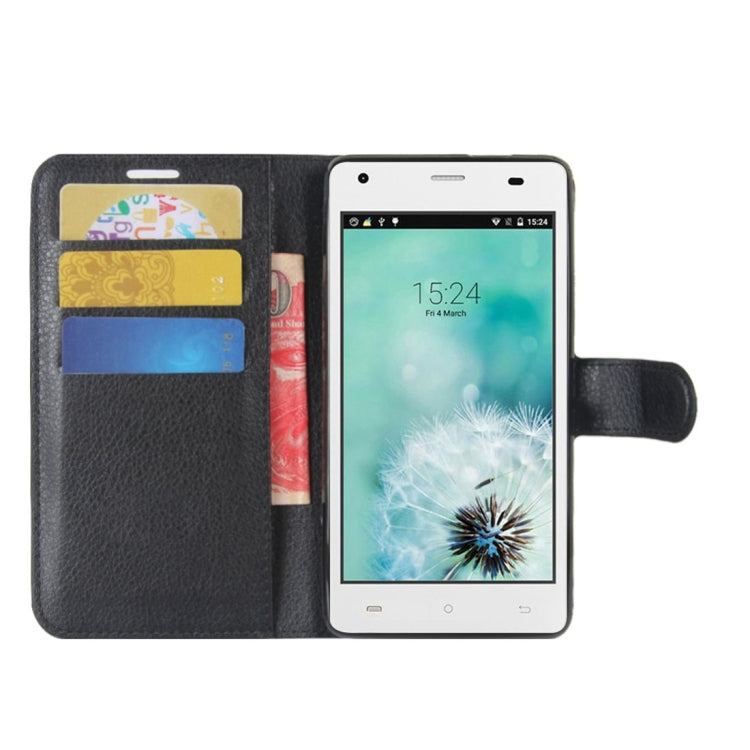 For Cubot Echo Litchi Texture Horizontal Flip Leather Case with Holder & Card Slots & Wallet
