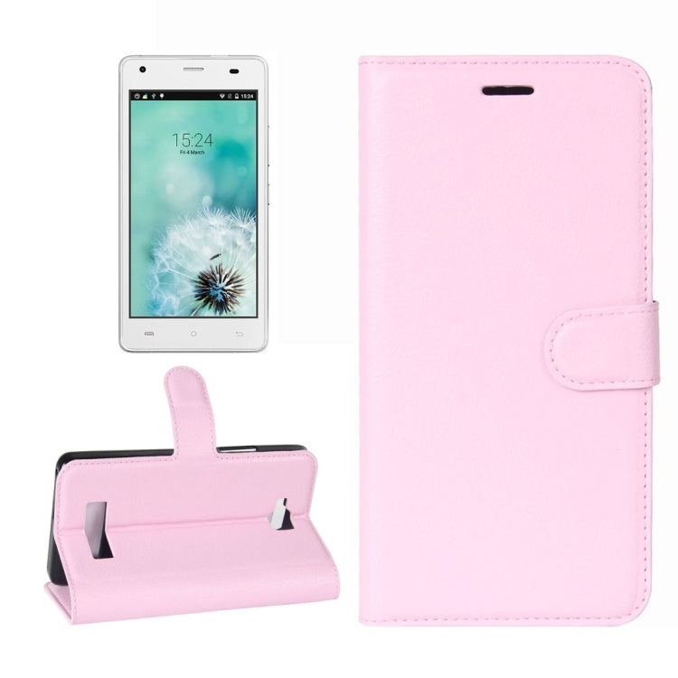 For Cubot Echo Litchi Texture Horizontal Flip Leather Case with Holder & Card Slots & Wallet