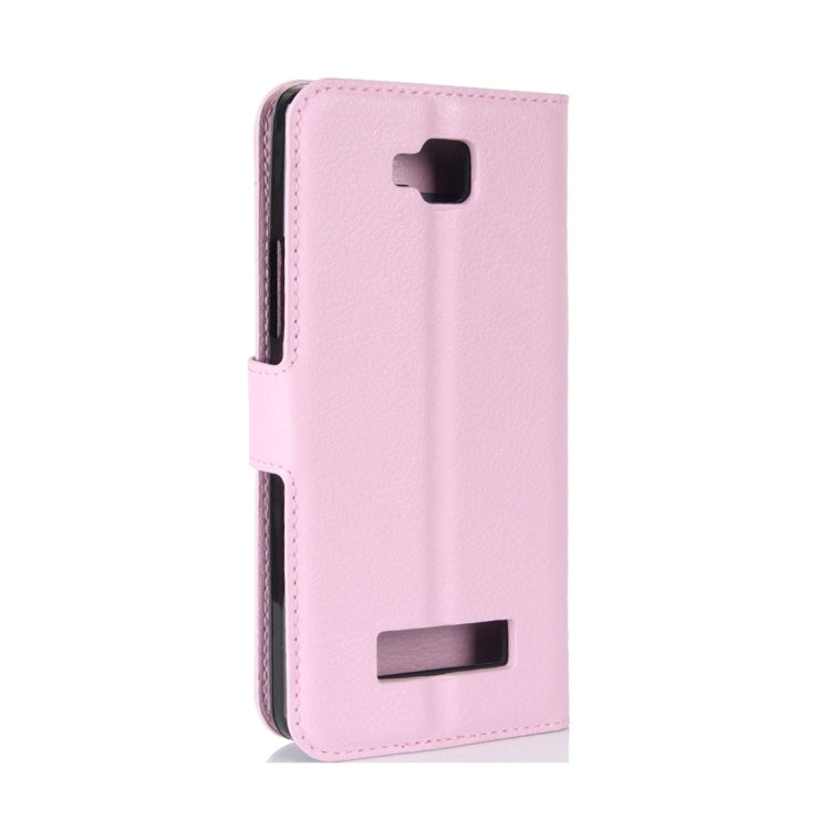 For Cubot Echo Litchi Texture Horizontal Flip Leather Case with Holder & Card Slots & Wallet
