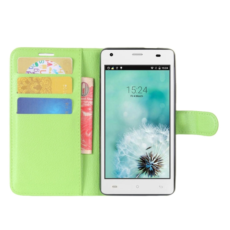 For Cubot Echo Litchi Texture Horizontal Flip Leather Case with Holder & Card Slots & Wallet